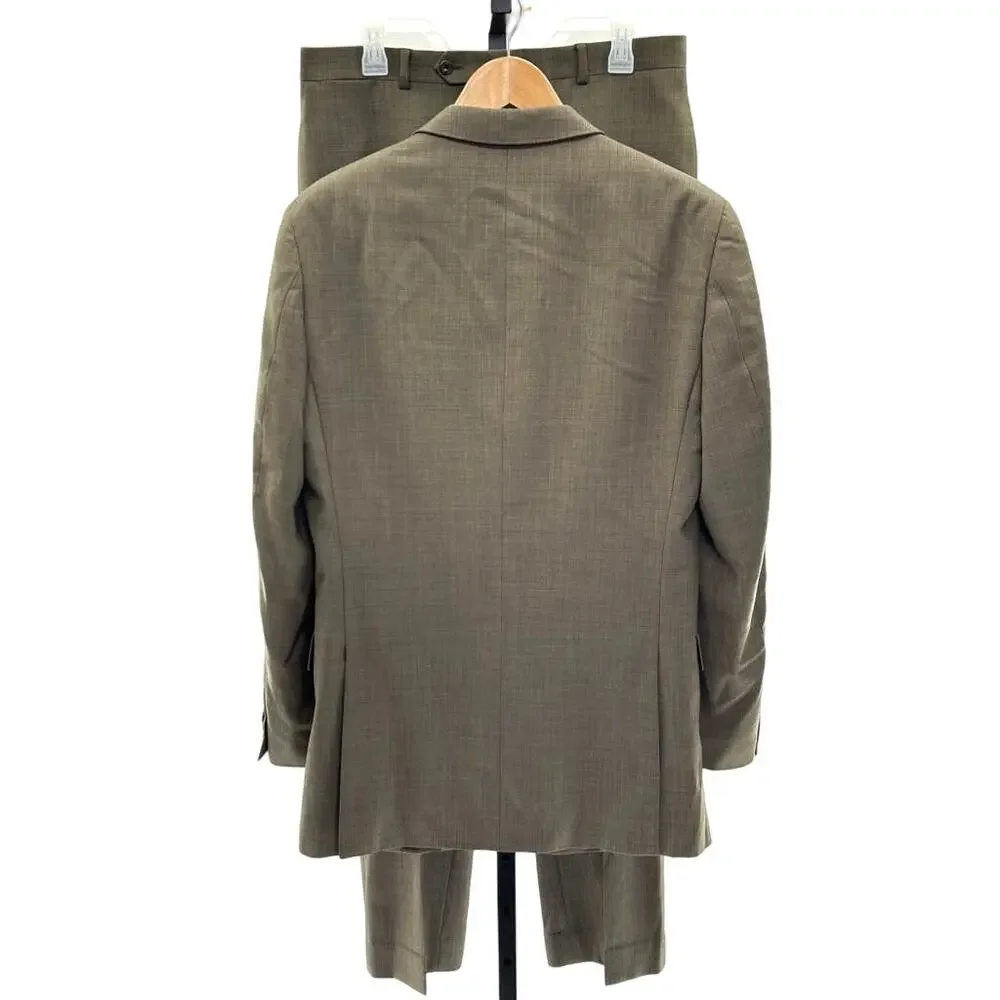 Tommy Hilfiger Men's Two Piece 100% Wool Two Button Sz Large/XL Suit MSRP $314